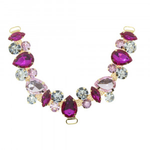 Cabedal Manu, Passante, Rosa Pink/Rosa Claro/Cristal