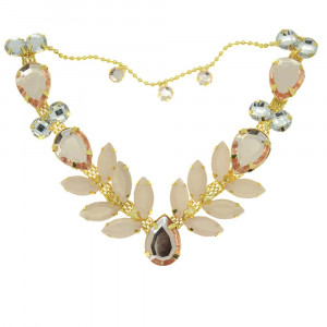 Cabedal Sirena, Banhado, Rebite, Correntinha, Rose Gold/Rose Gold Jateado