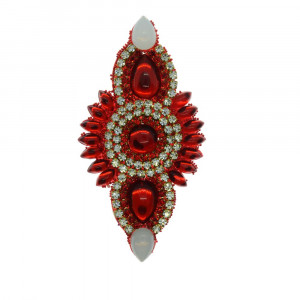 Cabedal Anahí, Tecido, Cocar, Vermelho