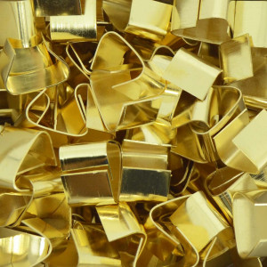 Terminal de Amassar, Banhado, 15mm, Ouro