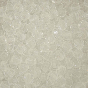 Bola Acrílica Sextavada, 06mm, Transparente