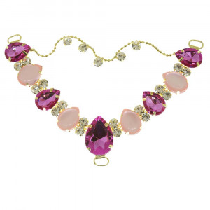 Cabedal Coraline, Passante, Correntinha, Rosa Claro/Rosa Jateado