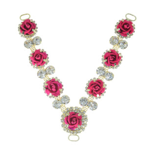 Cabedal Rosali, Passante, Flores de Veludo, Rosa