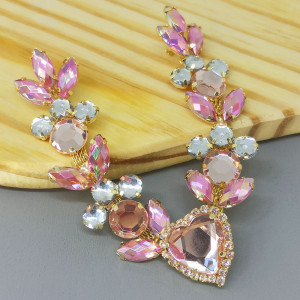 Cabedal Lavínia, Banhado, Rebite, Rosa Claro/Rosa Claro Irisado