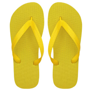 Chinelo Basic, Sr.Chinelo, 100% Borracha, Amarelo Solar