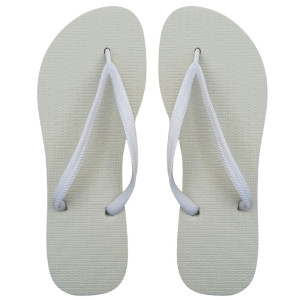 Chinelo Slim, Sr.Chinelo, 100% Borracha, Branco
