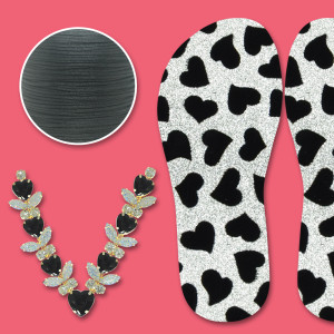 Lonita Glitter Corações e Cabedal Victória