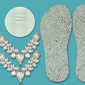 Lonita Quadriculado Glitter e Cabedal Melissa Cristal