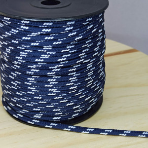 Cordão de Poliéster, Filete, 4mm, Marinho
