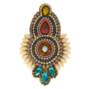 Cabedal Kauane, Tecido, Cocar, Rosa