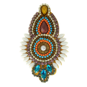 Cabedal Kauane, Tecido, Cocar, Branco