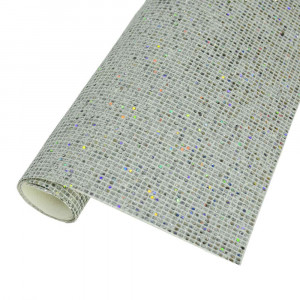 Lonita Glitter Quadriculado, Prata