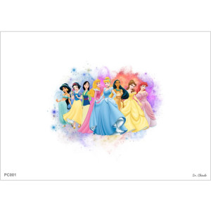 Estampa Sublimada, Princesas Disney, Colorido