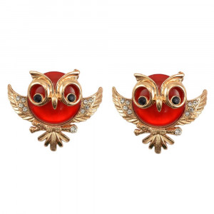 Piercing de Garra, Coruja, Ouro, Vermelho