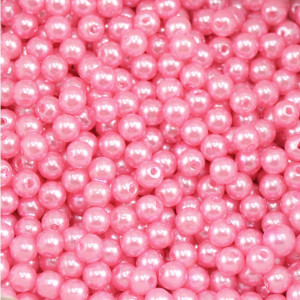 Pérola ABS, 05mm, Rosa Claro