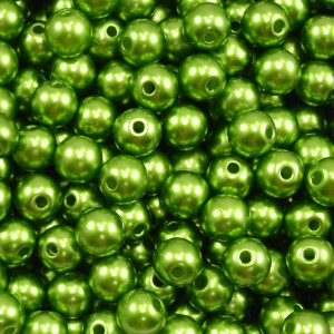 Pérola ABS, 08mm, Verde Musgo