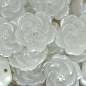 Flor ABS, 25mm, Branco