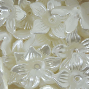 Flor ABS, 30mm, Branco