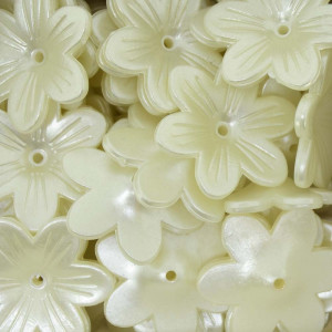 Flor ABS, 26mm, Creme