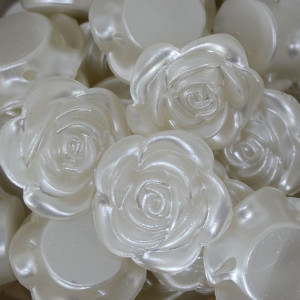 Flor ABS, 24mm, Branco