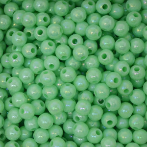 Pérola Irisada, 06mm, Verde Pastel