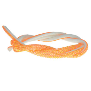 Tubo de Strass Meia Cana, 06mm, Laranja Neon