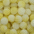Pérola Craquelada Amora, 12mm, Mesclado Amarelo/Branco