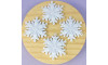 Aplique de Acrílico, Floco de Neve, 4cm, Branco Fosco