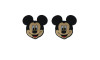 Aplique de Borracha, Personagem Mickey, Preto/Bege