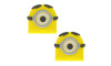 Aplique de Borracha, Minions, Rosto com Um Olho, Amarelo