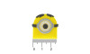 Aplique de Borracha, Minions, Rosto com Um Olho, Amarelo