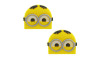 Aplique de Borracha, Minions, Rosto com Dois Olhos, Amarelo