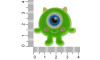 Aplique de Borracha, Monstros S A, Monstro Mike, Verde/Azul/Branco