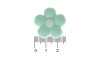 Aplique, Florzinha Candy Color, PVC, Verde Claro