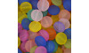 Miçanga Plástica, Disco Translúcido 12mm, Colorido Fosco