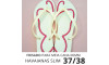 Sandálias Havaianas Slim, 37/38, Frisado para Meia Cana 06mm