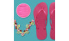 Cabedal Poliana e Havaianas Pink Fever