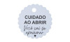 Tag Cuidado ao Abrir Você vai se Apaixonar, 5cm, Branco