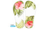 Lonita Sublimada, Floral Tropical, Verde/Rosa/Branco