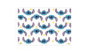Estampa Sublimada, Stitch, Azul/Branco