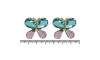 Piercing de Rebite, Banhado, Borboleta, Tiffany/Rosa Claro