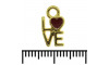 Pingente, Love, Ouro, Vermelho