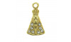 Pingente, N. Sra. Aparecida, Ouro, Cristal
