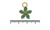 Pingente, Flor, Ouro, Verde Água