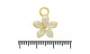 Pingente, Flor, Ouro, Branco