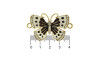 Piercing de Passantes, Borboleta, Ouro, Branco/Marrom