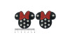 Piercing de Passantes, Minnie, Strass Cristal, Preto/Vermelho