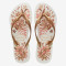 Sandálias Havaianas Slim Organic 2025/26, Branco/Dourado